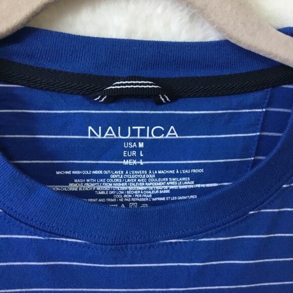 Nautica Blue Striped Short Sleeve Shirt - Picture 3 of 5